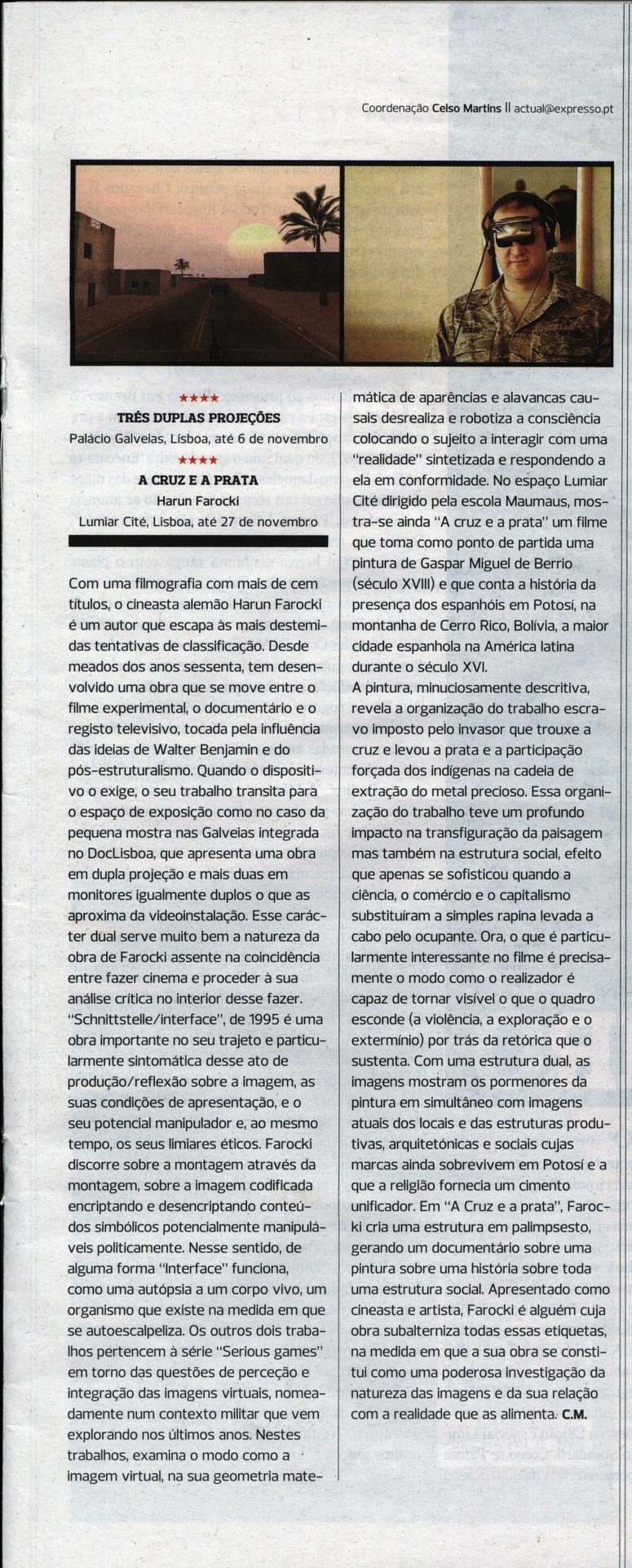 Expresso, Revista Actual | Celso Martins