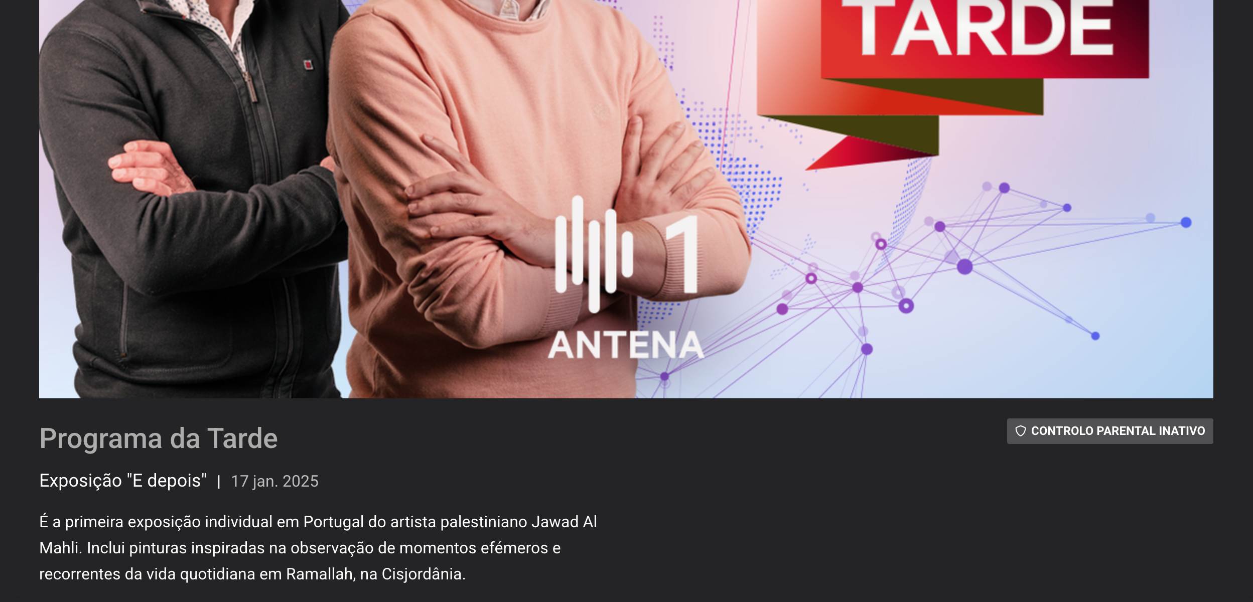 Antena 1 | 17.01.2025 | Programa da tarde | interview with Jawad Al Malhi