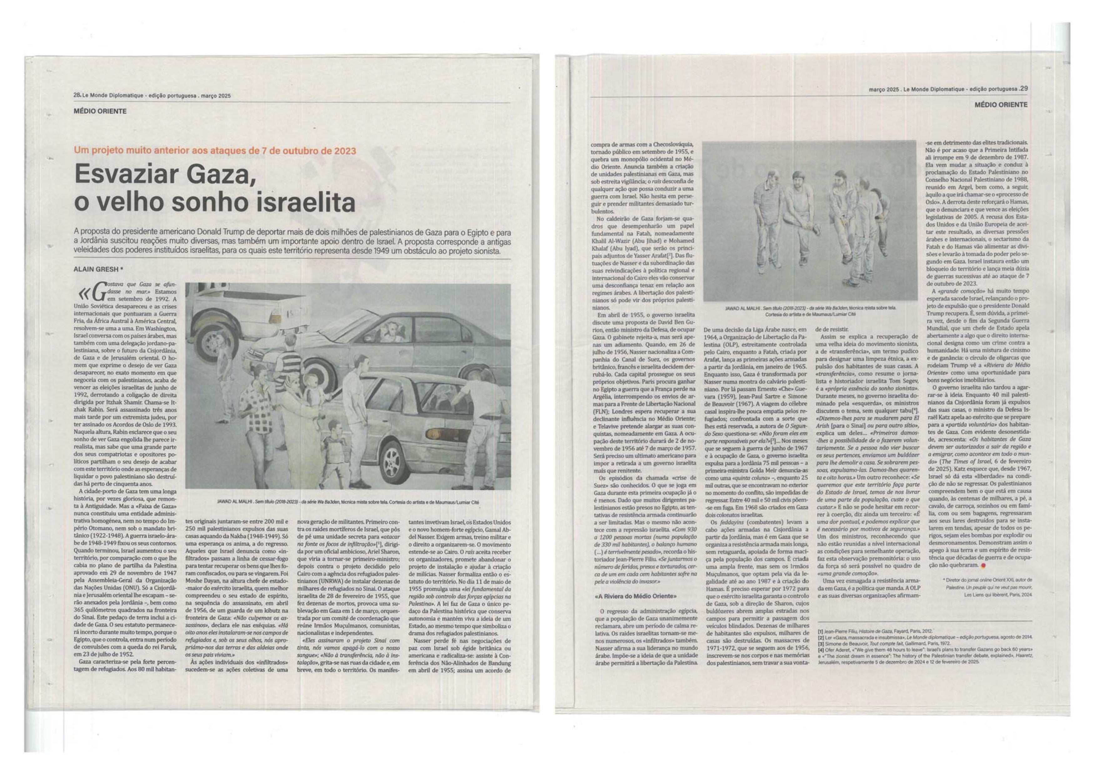 Le Monde Diplomatique - Edição Portuguesa | 03.2025 | Esvaziar Gaza, o velho sonho isrealita | Alain Gresh